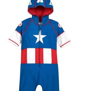 Disney Blue and Red One Piece Swimwear